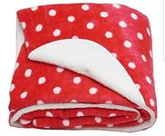 First Kick New Born Super Soft Baby Blanket Wrapper Durable Fleece Polyester Sheet Cum Baby Blanket for Baby Boys, Baby Girls, Babies (100cm x 75cm, 0-6 Months) Red