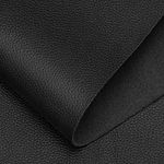 Soft PU Leather Large Faux Leather 36" x 54", 0.8 mm Thickness Faux Leather Fabric by The Yard Leather Material for Upholstery Couch Sofa Bags Chairs Car Seats DIY Crafts (Black)