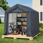 NBYTLT 3x2x1.8m Portable Storage Shed, Garden Storage Shed Tent with Waterproof Cover, Heavy Duty Outdoor Motorbike Shed with Roll-Up Zipper Door, for Patio, Yard, Garage