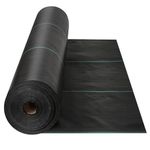 automoris 3.2OZ 6 * 300FT Weed Barrier Landscape Fabric,Heavy Duty Woven Ground Cover Weed Fabric Gardening Mat for Underlayment， Flower Beds, Pathways, Driveway