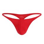 Casey Kevin Men's Sexy Thong Underwear Low Rise G String for Male CK3013-Red Large