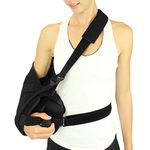 Vive Shoulder Abduction Sling - Immobilizer for Injury Support - pain Relief Arm Pillow for Rotator Cuff, Sublexion, Surgery, Dislocated, Broken Arm - Brace Includes Pocket Strap, Stress Ball, Wedge