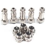 Aviation Plug Connector, 10 Pairs Mounting 12mm Dia Thread Screw Metal Aviation Male Female Socket Connector Plugs (2 Pin)