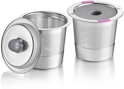 2 Stainless Steel Reusable K Cups for Keurig Coffee Makers - Universal Compatible Refillable Kcups Coffee Filters for all Keurig Brewers Family