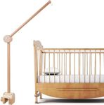 Baby Crib Mobile Arm, 27inch Wooden Crib Mobile Holder, Angle and Height Adjustable Crib Mobile Arm, DIY Baby Mobile Holder for Crib, Nursery Mobile Hanger for Nursery Decor Infant Toy Gift