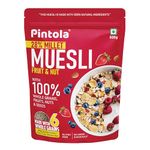 Pintola Fruit & Nut Muesli with 28% Millet & 68% Wholegrains (800g), Healthy-Fruity Breakfast cereal with 6 nuts, dried fruits & Dates, No Preservatives, No added sugar|Rich in Dietary Fibre & Protein