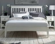 APRODZ Solid Wood Without Storage Queen Size Parma Bed for Bedroom Stylish | White Finish