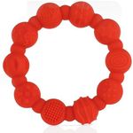 Nuby Silicone Teether Ring (1 Pack Red)