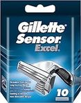 Gillette Sensor Excel Razor Blades for Men, Pack of 10 Refill Blades