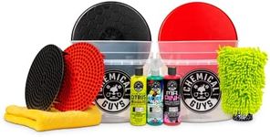 Chemical Guys HOL129 Best Two Car Wash Bucket Kit to Wash & Dry (11 Items Including 3 16 oz. Chemicals)