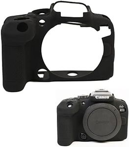 Little Syohe R10 Silicone Protective Cover Housing Frame Shell Case for Canon EOS R10，Silicone Gel Camera Case Compatible for Canon EOS R10 (Black) Easy to Install