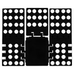 Trimming Shop T Shirt Folder Durable Plastic Fast Speed Adult Clothes Shirt Folder Organiser Flip Folding Board Laundry Folders for Clothing Easy & Fast Folding for Adult & Kids (Black)