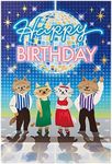 Sanrio JPME36-2 Sanrio 356557 Birthday Card, Message Card, Cats Under Mirror Ball, Birthday Celebration, International Shipping Available