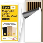 Magnetic Air Vent Cover 3 Pack - AC Vent Cover - Flexible Magnet Vent Covers for Ceiling Floor Wall Vents - Air Register Cover - ​​Vent Blockers (5.5x12 inch)