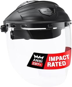 NoCry Premium Safety Face Shield for Grinding and Cutting — Anti-Fog, Clear Face Shield Mask with Adjustable Headgear - Impact Resistant Full Face Shield — ANSI Z87.1 Certified Grinding Face Shield