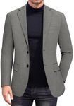 COOFANDY Mens Knit Sweater Blazer Jacket Dress Slim Fit Stretch Sport Coat Business Weeding Dark Grey