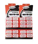 Personna Israeli Platinum Red Chrome Double Edge Stainless Steel 100 Blades 20BX