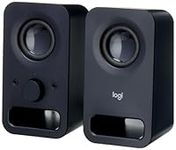 Logitech Z150 PC Speaker, Stereo Sound, 2 Speakers, 6 Watts Peak Power, 3.5mm Input, Right Speaker Controller, Headphone Jack, UK Plug, PC/TV/Mobile Phone/Tablet - Black