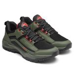 ASIAN Men's Everest-01 Sports Trekking & Hiking,Walking Shoes with Rubber Outsole & Memory Foam Insole Lace-Up Shoes for Men's & Boy's Black Olive