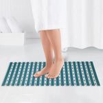 Home Cloud Premium Comfy Shower Mat with Suction Cups and Drain Holes, Non Slip, Anti Skid Plastic Bath Mat of PVC Rubber, 27x15.7 Inch, Best foot mats for walk-in Showers Mat (Green)