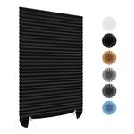 Temporary Blackout Blinds, No Drill Black out Blinds Stick on Blinds Curtains for Bedroom Kitchen Bathroom Windows Thermal Blinds Privacy Protection, Perfect Easy Fit Blinds with Clips