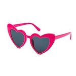 70s Vintage Love Heart Sunglasses, Women Cat Eye Ladies Retro Vintage Designer Style UV400 Protection Fancy Colorful Eyewear, Fancy Dress Style Colorful Glasses for Summer Party Y3MWYJ (modern pink)