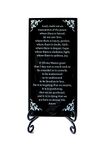 The Prayer of St. Francis Inspirational Glass Plaque. Beloved Prayer Provides Encouragement For All. Includes Folding Easel. By Lifeforce Glass. Black.