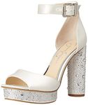 Jessica Simpson Women's Everyn Platform Sandal Heeled, White, 12