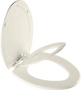 Mayfair 1888SLOW 346 NextStep2 Toilet Seat with Built-in Potty Training Seat, Slow-Close, Removable That Will Never Loosen, Elongated, Biscuit/Linen