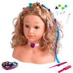 Theo Klein 5240 Princess Coralie Make-Up and Hairdressing Head Sophia I With Hair Clips, Dermatologically Tested Make-Up and Lots of Further Accessories