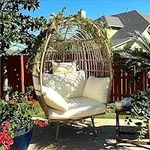 YITAHOME Swivel Egg Chair Outdoor, 