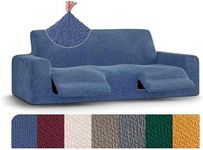 PAULATO BY GA.I.CO. Recliner Sofa Cover - Soft Velvet Stretch Furniture Protector - Blue (87x42x40 inches)