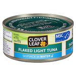 Clover Leaf Flaked Light Skipjack Tuna In Water - 170g, 24 Count - Canned Tuna - High In Protein - 13g Of Protein Per 55g Serving - 100% Wild-Caught And Traceable Tuna - Trace My Catch