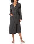 Amazon Essentials Women's Lightweight Waffle Full-Length Robe (Available in Plus Size), Charcoal Heather, M