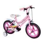 Norman Jr, Bike for Boys and Girls, Kids' Bicycle 14Inch with Training Wheels for Ages 3-7 Years Old, Toddler Bike with 95% Assembled (Ocean Pink)