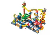 VTech Marble Rush Magentic Dino Adventure, Construction Set for Kids, 10 Marbles & 100 Building Pieces, Building Toy, Dinosaur Marble Run with Light & Sound Effects for 4, 5, 6 Years + English Version