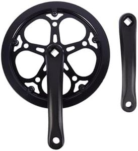 1pcs 52T 170mm Left Single Chain Crank Arm Right Bike Crankset Square Crank Set for Mountain Road Bike 11.79X8.84X0.79 inch