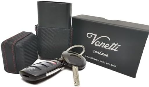 VONETTI Alpha Shield Carboni - Premium RFID Signal Blocker Box - Smart Car Key Faraday Signal Protector, Keyless Go RFID Blocking Case, Crypto Wallet Safe Box, Signal Blocker Faraday Tin (Black)