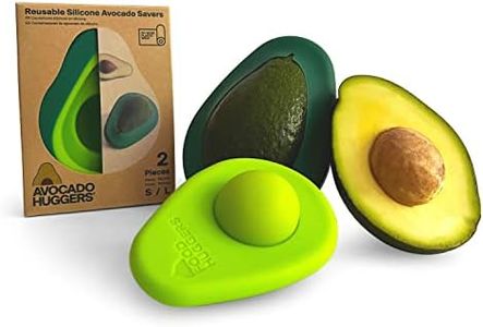 Food Huggers Avocado Huggers 2pc Silicone Reusable Avocado Savers with Pit Storage | BPA Free, Dishwasher Safe Holder | Large & Small Set