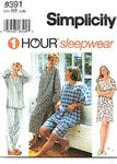 Simplicity UNCUT & OOP 9391 1 HOUR SLEEPWEAR SEWING PATTERN SIZE: BB (L XL)