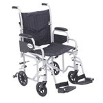 Drive Medical poly-Fly High Strength Lightweight Wheelchair Transport Chair 20" Inch - 1 ea 1 count