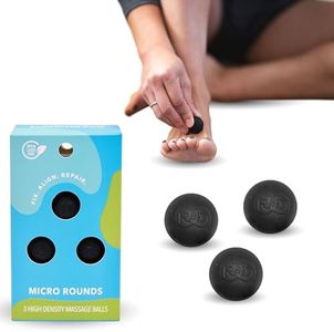 RAD Micro Rounds I Set of 3 High Density Massage Balls for Jaw, Feet and Hands Myofascial Release, Self Massage, Mobility and Recovery