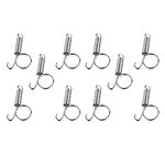 STOBOK 10Pcs Gate Latch, Metal Finger Spring Latch Hook Cage Door Spring Hook Wire Cage Spring Latch for Fixing Rabbit Dog Cat Guinea Pig Cage Door