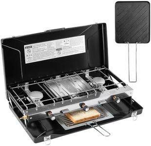 FineFlame Camping Stove, Propane Portable Camp Stove, 20400BTU-3Burners