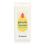 Johnson's Baby Top-To-Toe Washcloths 15 Pieces - Pre-Moistened Washcloths for Sensitive Skin