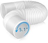 Air Conditioner Exhaust Vent Hose - 5.1" Diameter, 80" Length, Universal Counter-Clockwise Thread Air Vent Compatible with Whynter, Frigidaire, LG, Delonghi Toshiba, Delonghi, JHS