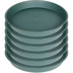 Bleuhome 6 Pack of Bird Bath Bowl 8 inch, 8 10 12 14 16 18 20 inch Heavy Duty BirdBath Bowls only, Durable Plastic Round Large Plant Saucer Dish for Garden (8", Green)