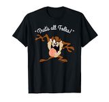 Looney Tunes Taz That's All Folks White T-Shirt