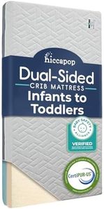 hiccapop Baby Crib Mattress - Safe, Non-Toxic, Waterproof - Dual Sided w/Firm Side for Babies & Soft Memory Foam Side for Toddlers - Memory Foam Crib Mattress - Toddler Bed Mattress - Baby Mattress