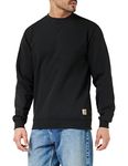 Carhartt Men's Loose Fit Midweight Crewneck Sweatshirt, Black, M